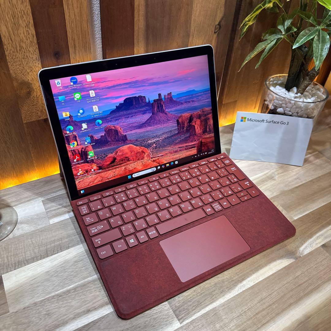 希少レッド‼️Surface Go3☘64GB☘タッチパネル式☘ノートパソコン 4年保証