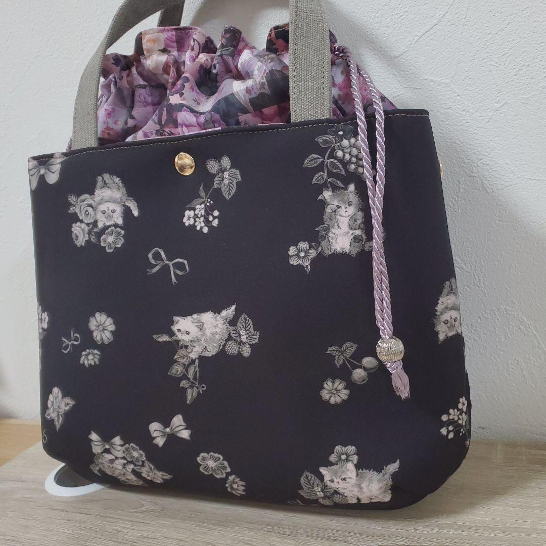 《専用》 拡大版巾着バッグ ペットボトルカバー ハンドメイド