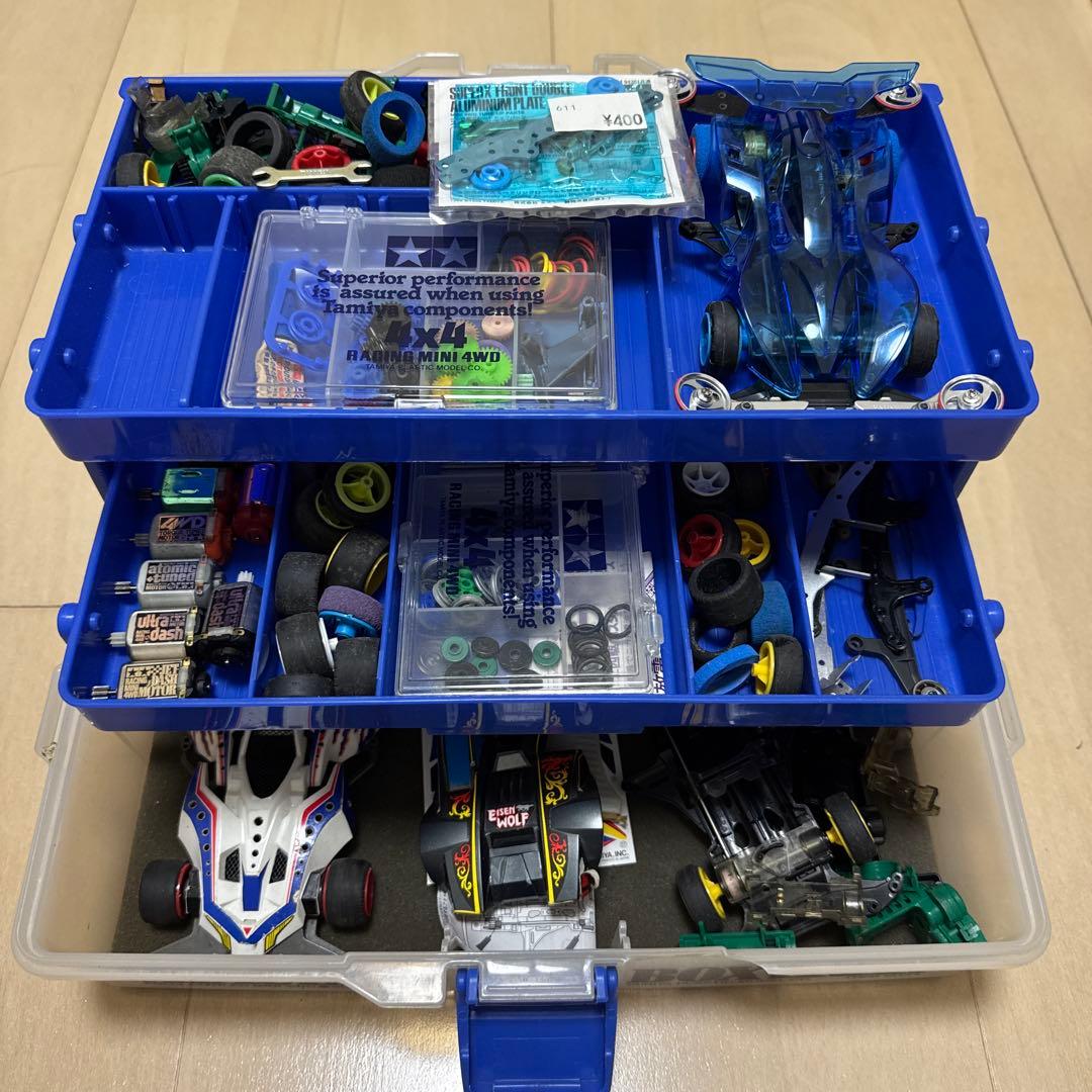まとめ売りミニ四駆 詰め合わせ＆MINI4WD レーサーズボックス 当時品