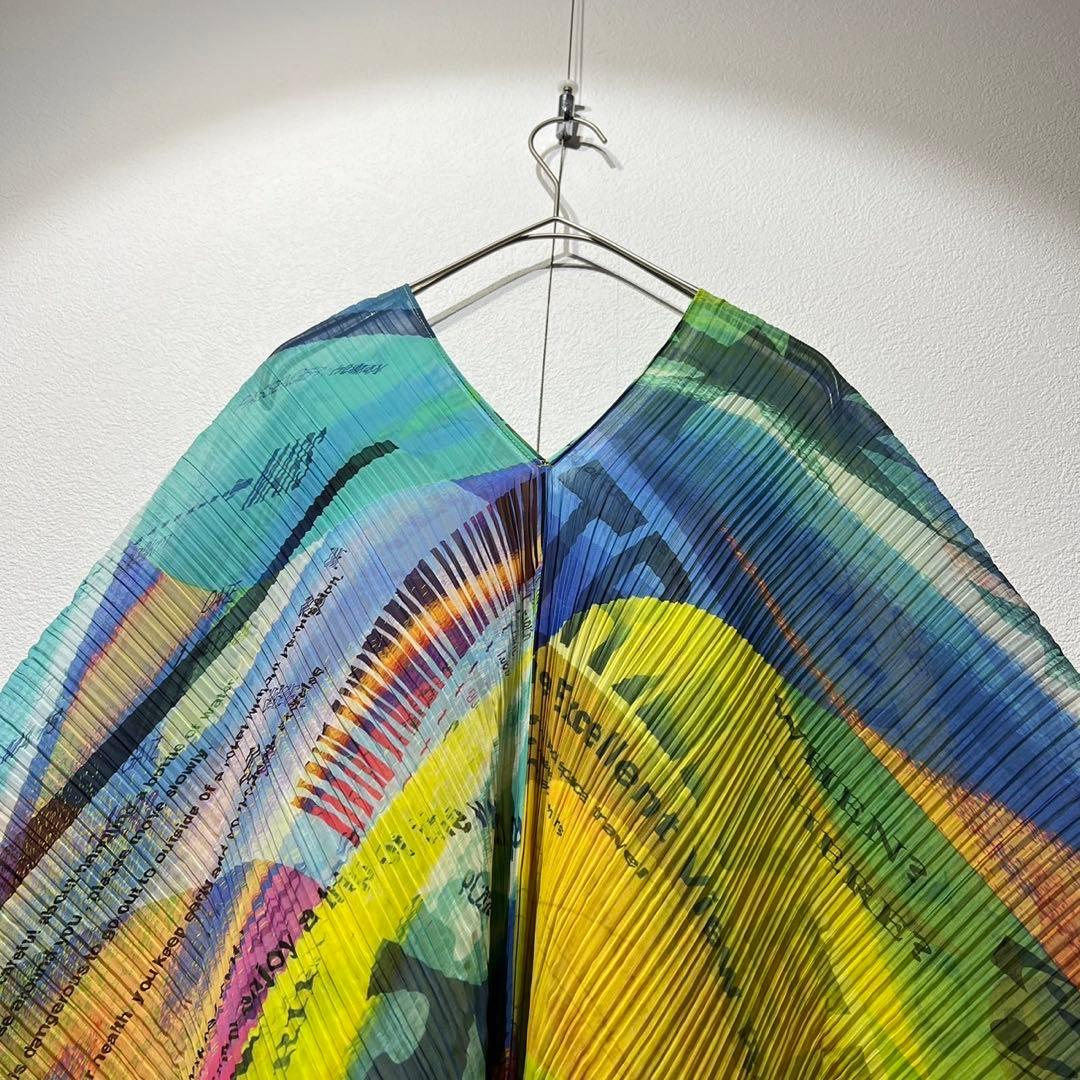 希少 美品 プリーツプリーズ イッセイミヤケ VOYAGER マダムT ポンチョ