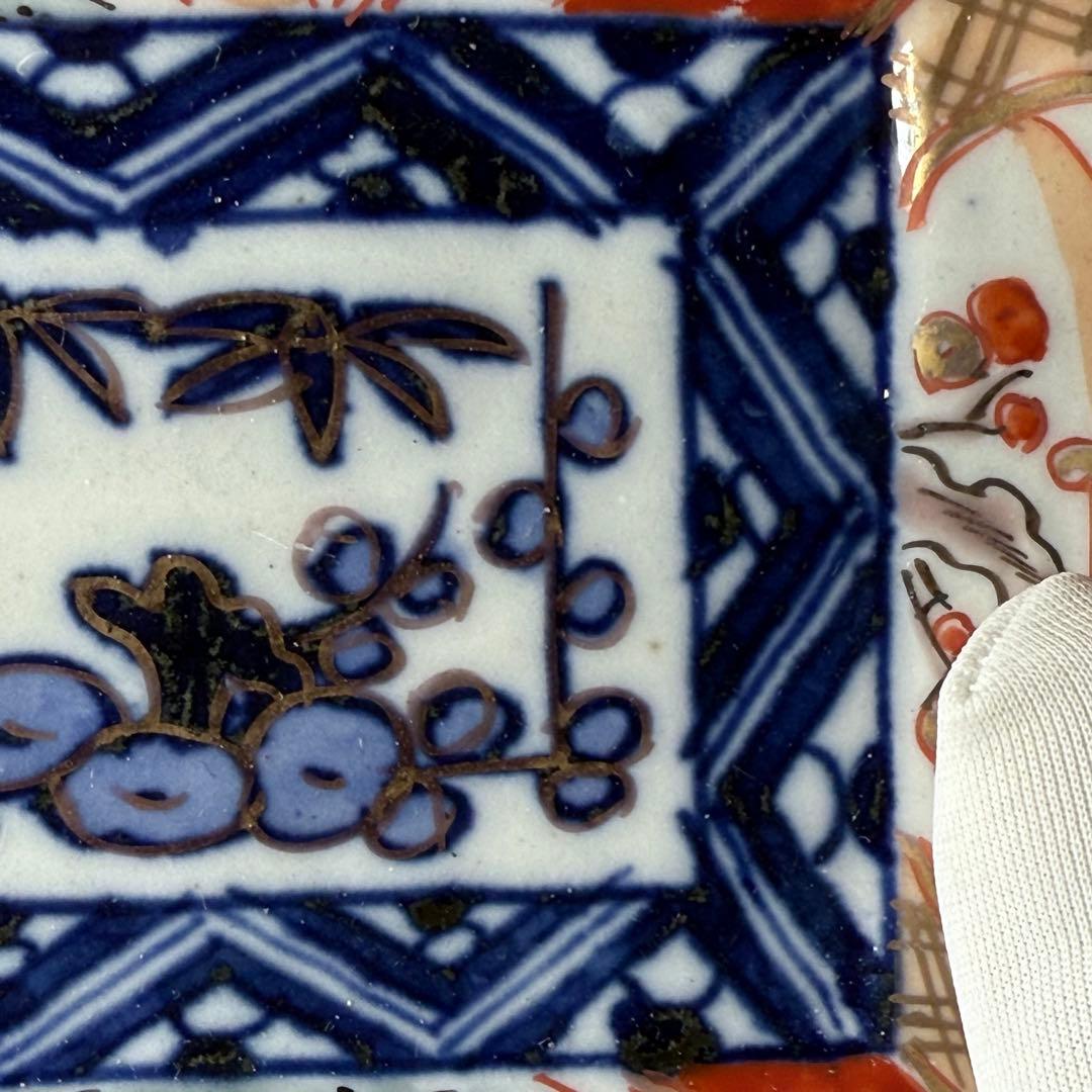 幕末〜明治期 上手 色絵風景画長皿 五客 絢爛豪華 緻密な