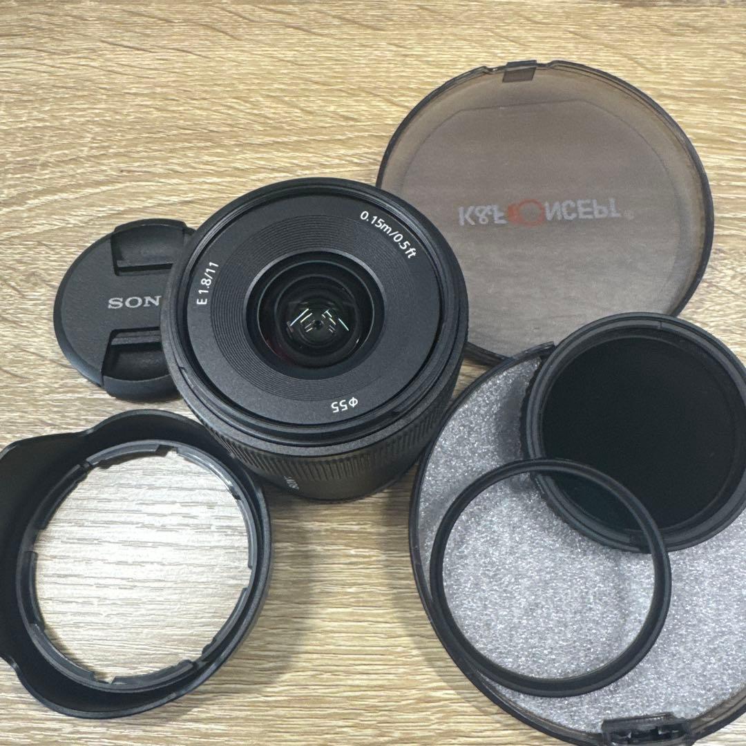 SONY E 18-11 F1.8 55mm レンズ可変NDフィルター付き - メルカリ