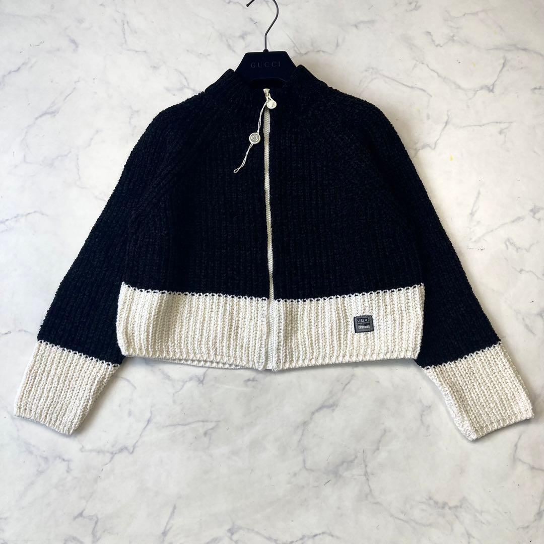 未使用級 ヴェルサーチ ニット ジャケット クロップド メデューサ バイ
