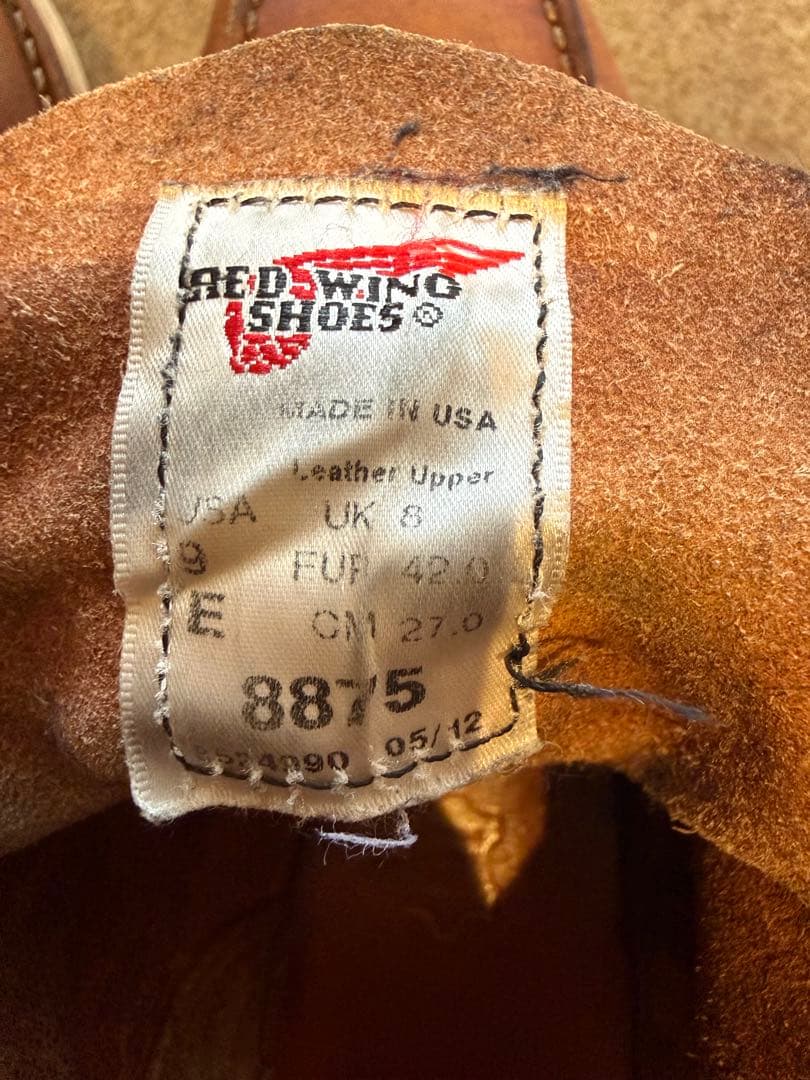 2012年製】レッドウィング 8875 アイリッシュセッター 9E(27cm) - メルカリ