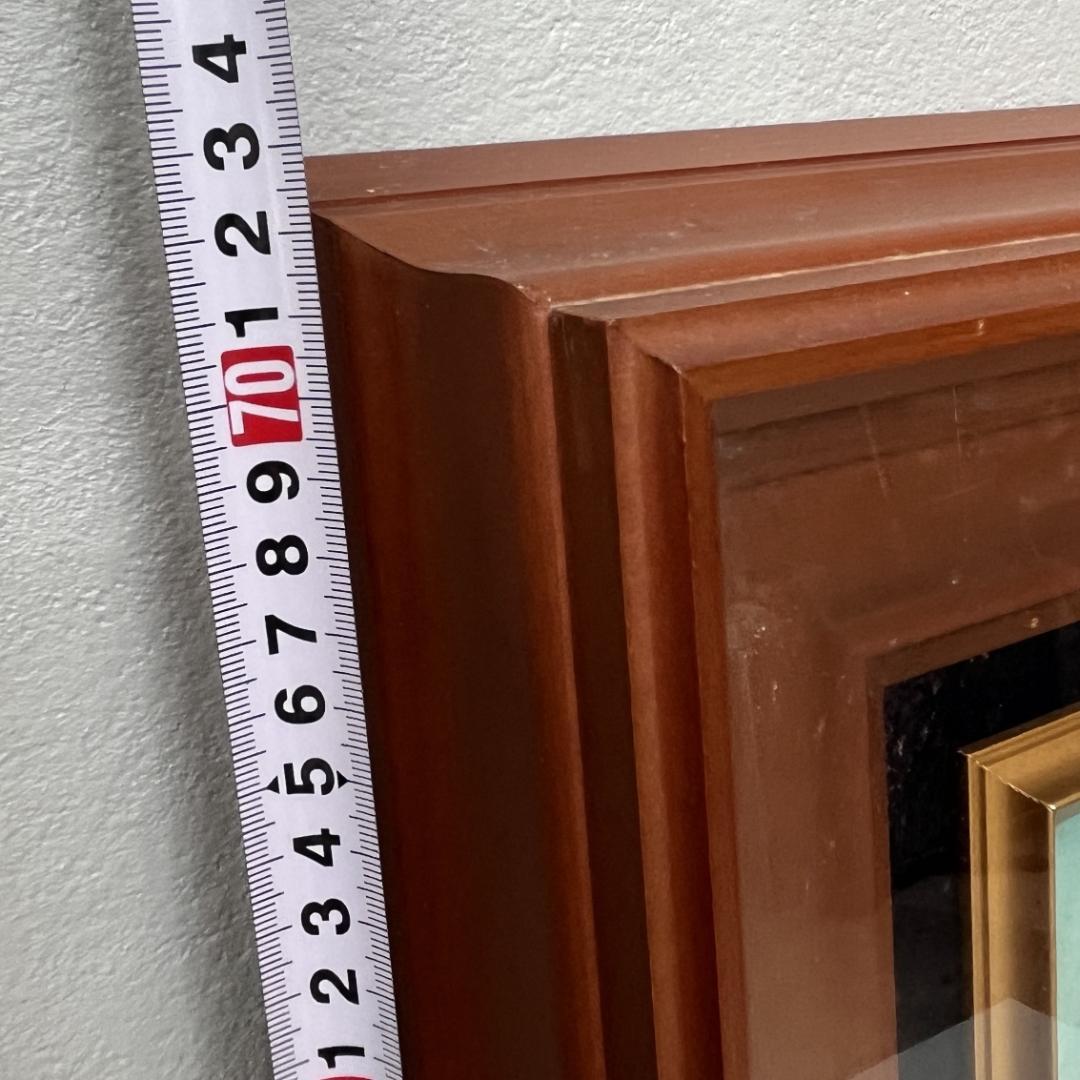 額縁付き 広瀬和之 F12 油彩画 雲仙