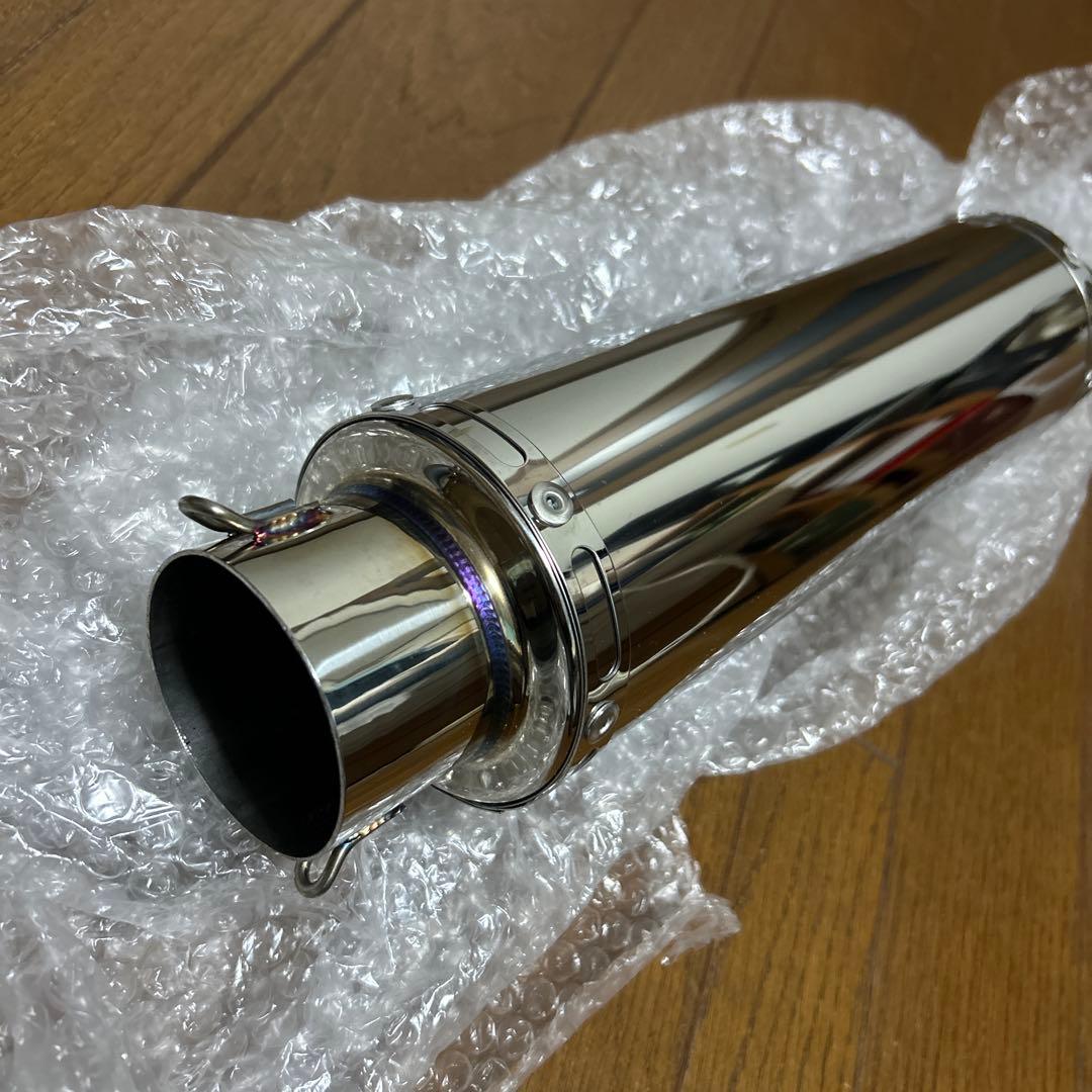 Realize 汎用サイレンサー 90φ×300mm 60.5φ スラッシュ