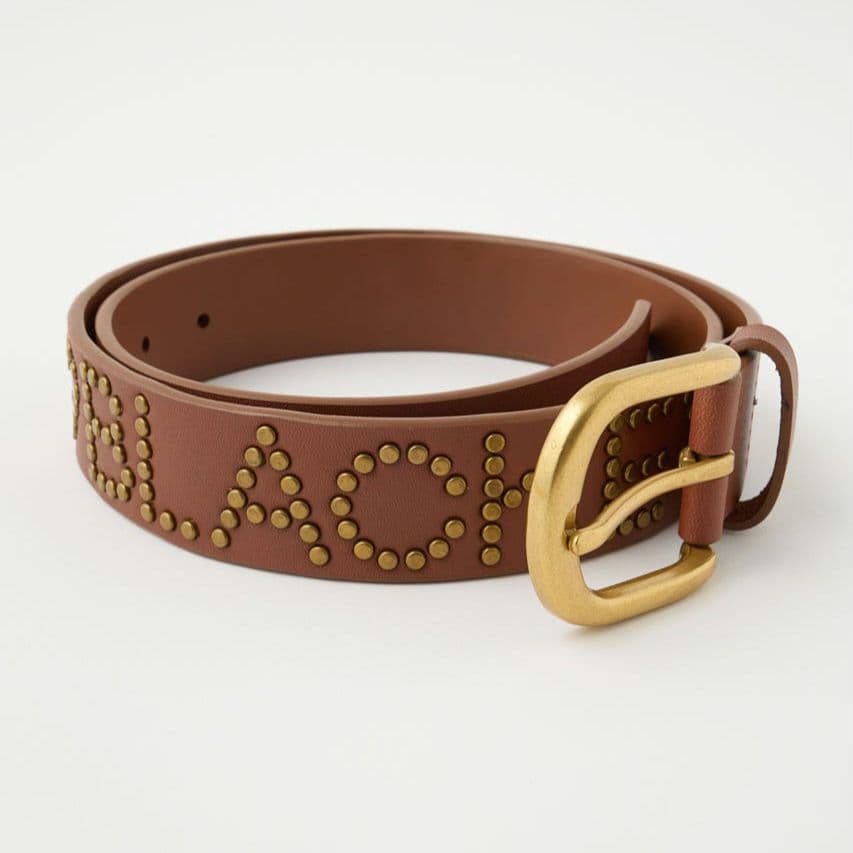 BEP HEART STUDS BELT BROWN