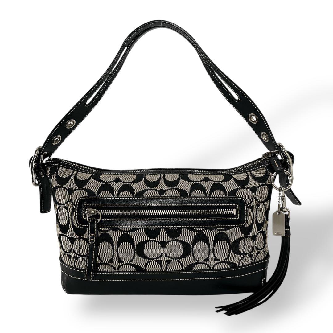 バッグ Y2K COACH Signature Tassel Shoulder Bag Y2K Coach Signature Zoe Brown Medium Hobo Shoulder Bag F12657 | eBay