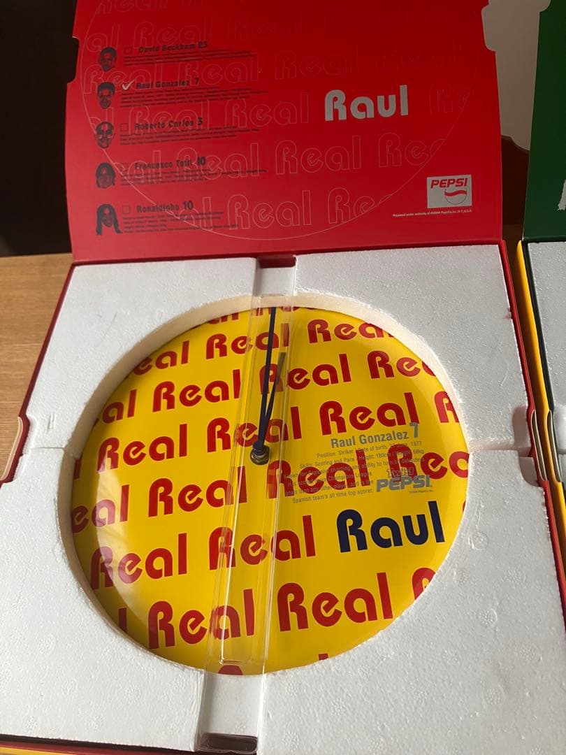 非売品未使用】ペプシ缶バッチ壁掛時計3点セットロナウジーニョ