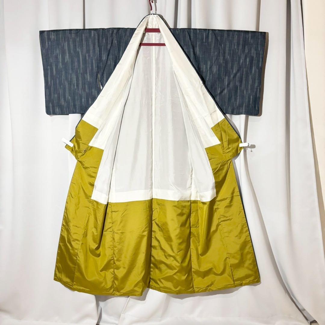 正絹 紬 十日町紬風 小紋 フルセット 着物専門店扱い まるやま フ9988