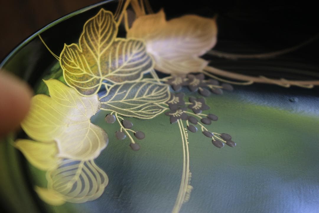 時代逸品！時代黒漆に極上草花蒔絵の映えるお椀7点（検輪島塗蒔絵椀