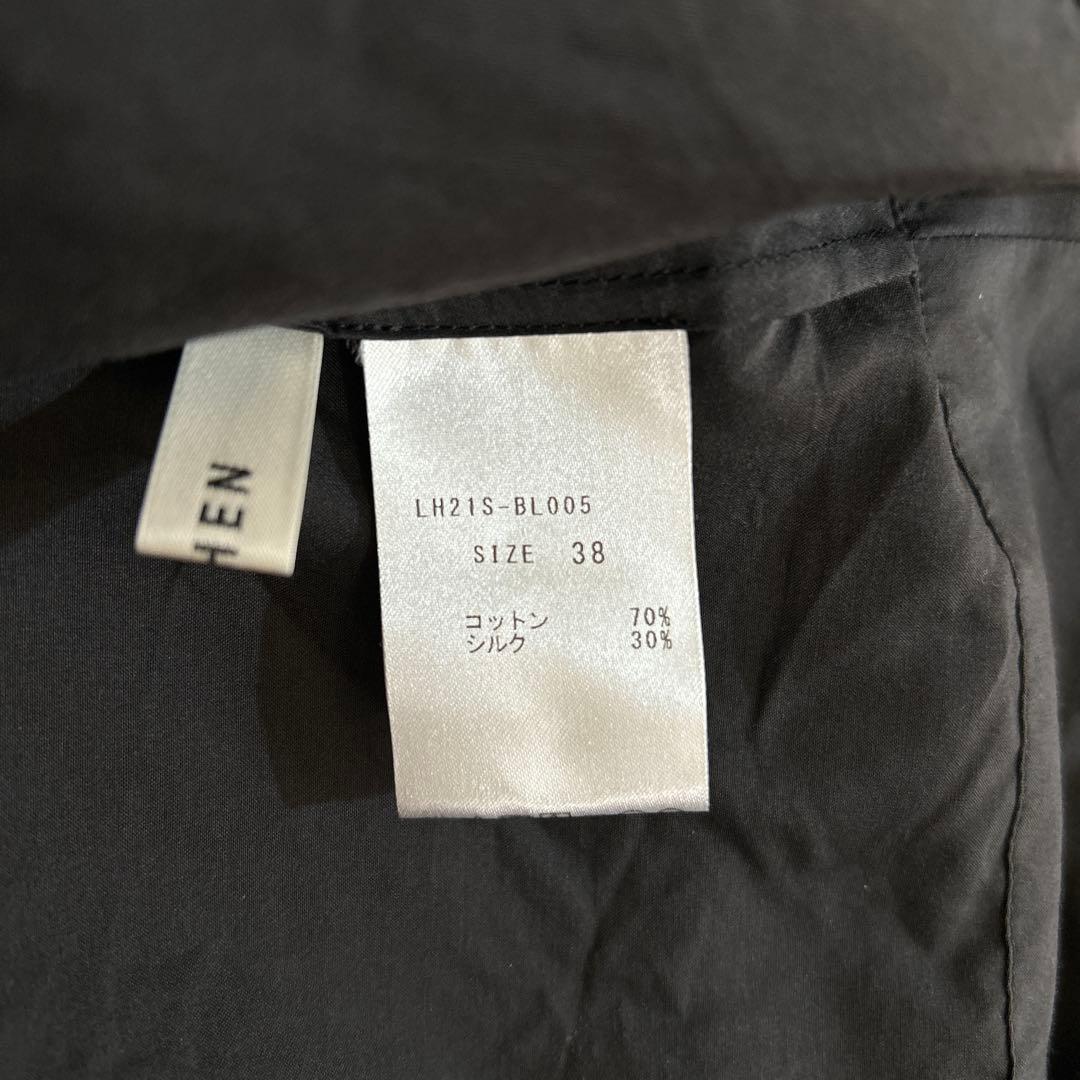 美品 LOHEN ローヘン プリーツブラウス 黒 38