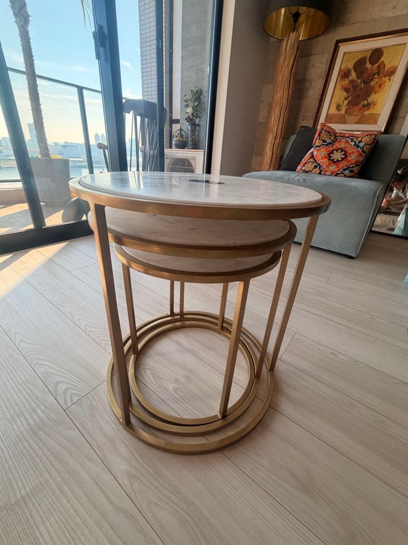 KARE DESIGN】大理石 ネストテーブル 3点セット ドイツ製 - メルカリ