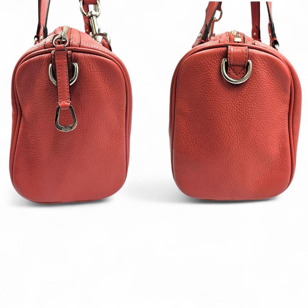 良品 COACH ミニボストンバッグ ショルダー2way 本革レザー - メルカリ