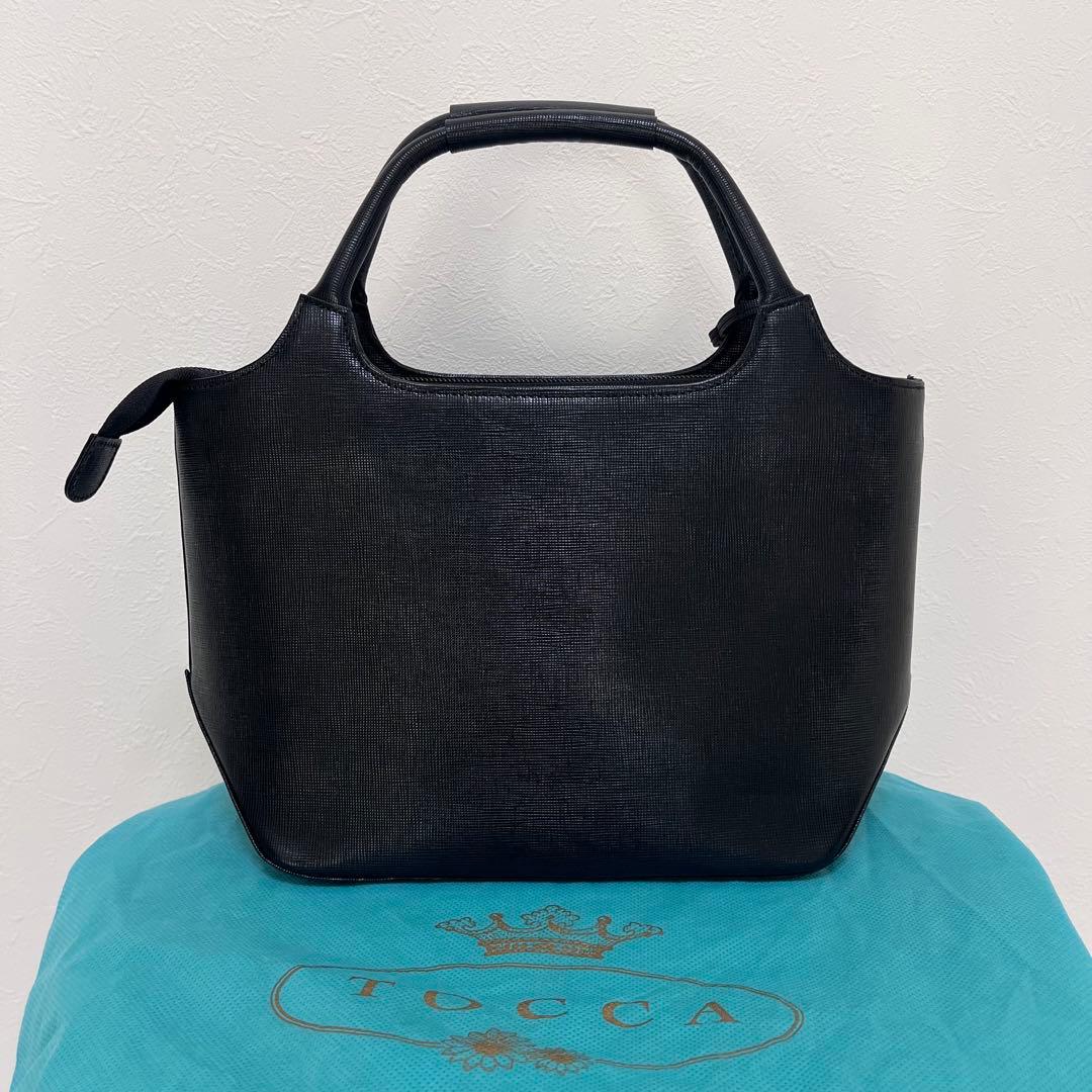 極美品◎TOCCA トッカ 2wayバッグ 黒 フラワーモチーフ ショルダー