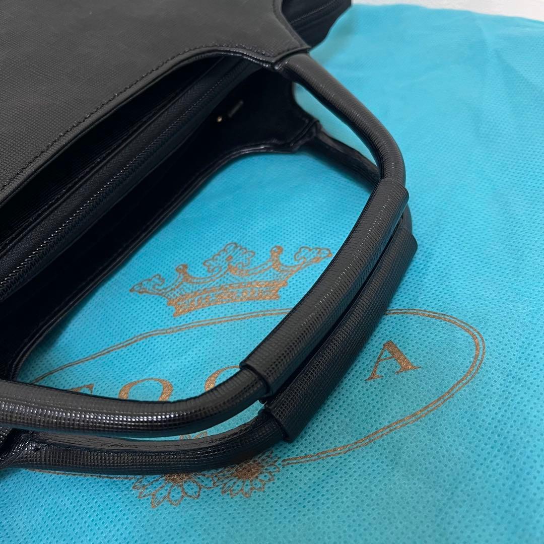 極美品◎TOCCA トッカ 2wayバッグ 黒 フラワーモチーフ ショルダー