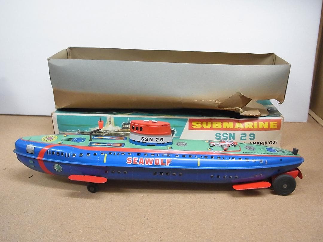 ヨネザワ 米澤玩具 サブマリン SSN29 シーウルフ 潜水艦 ブリキ