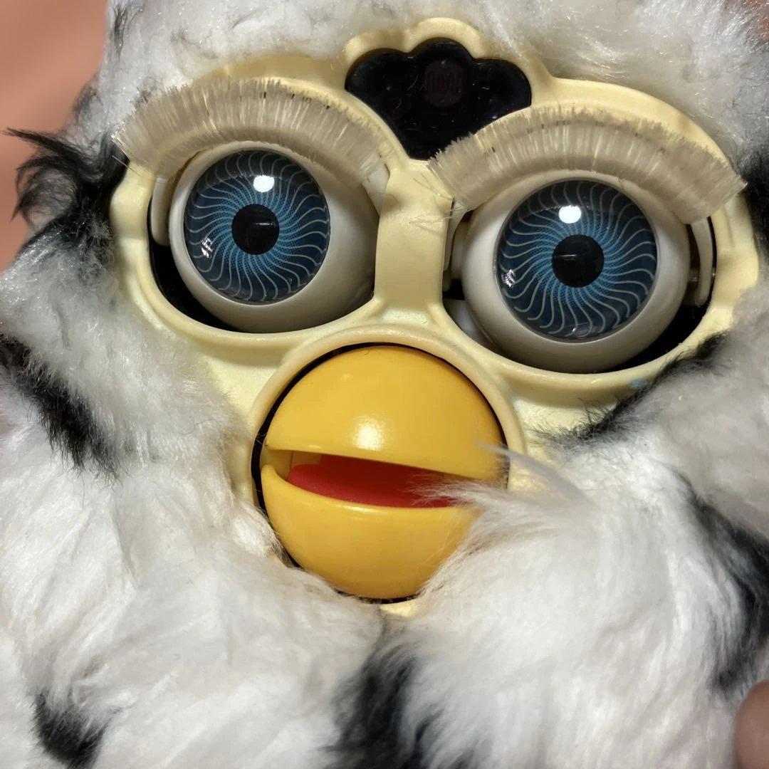 初代ファービー エレクトロニクス英語版 牛柄 瞳ブルー タグ付 1998年