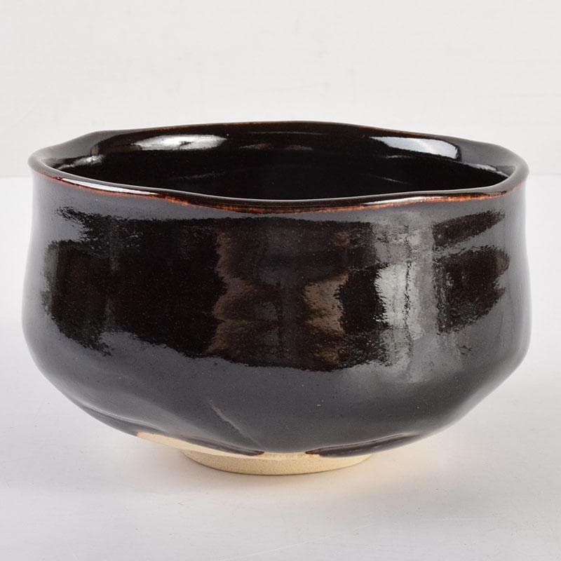 茶道具 六代 高橋道八造 黒釉 茶碗 共箱 V R4888 - メルカリ