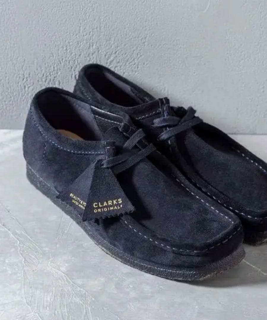 クラークス Clarks Wallabee B＆Yユナイテッドアローズ別注品 楽天市場】【別注】 ＜CLARKS＞ WALLABEE NAVY/シューズ／ビューティー
