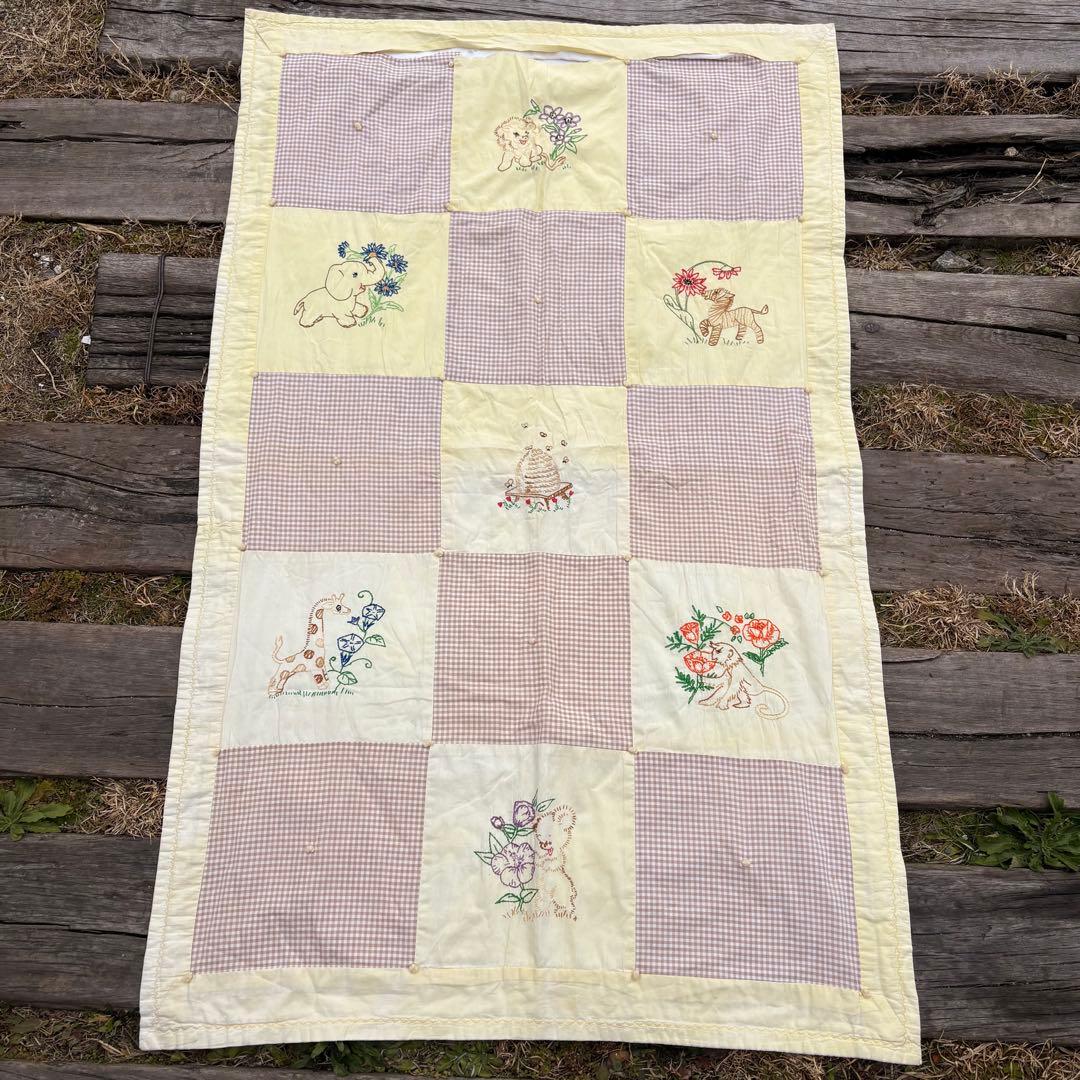 1950s USA vintage】ベビーキルト パッチワーク 布 ビンテージ - メルカリ