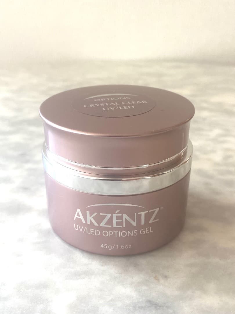 【新品未開封】 AKZENTZ UV/LED OPTIONS GEL 45g Akzentz Options Soak-Off Gel - Crystal Clear 45g – The Nail Hub