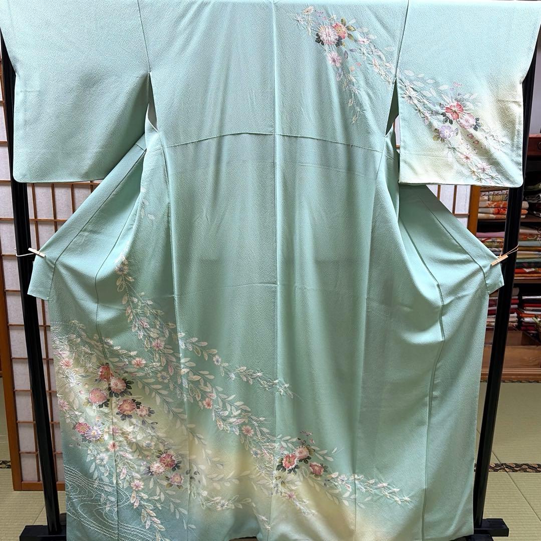 正絹　付け下げ《流れ　辻ヶ花》