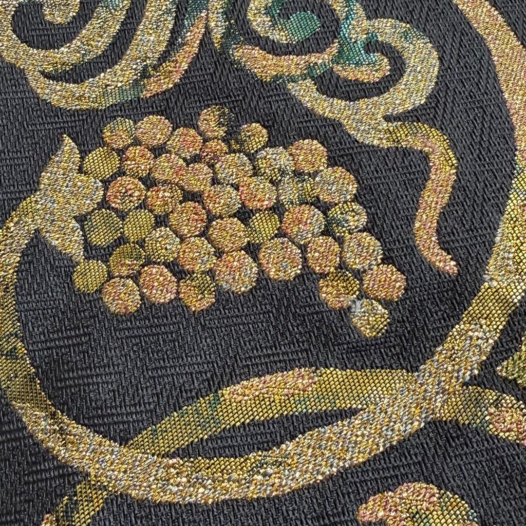 m-83 葡萄唐草 アラベスク 六通 袋帯 正絹