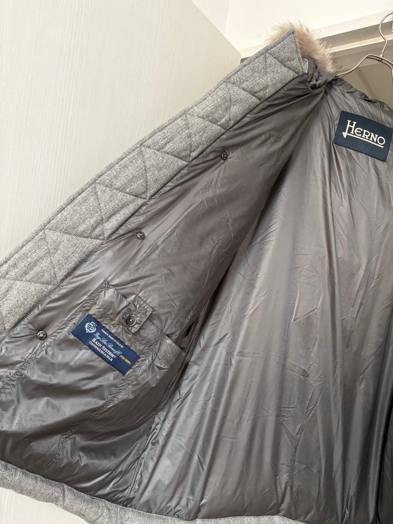 定価37.8万 ヘルノ×ロロピアーナ 最高級カシミヤシルク フーデッド