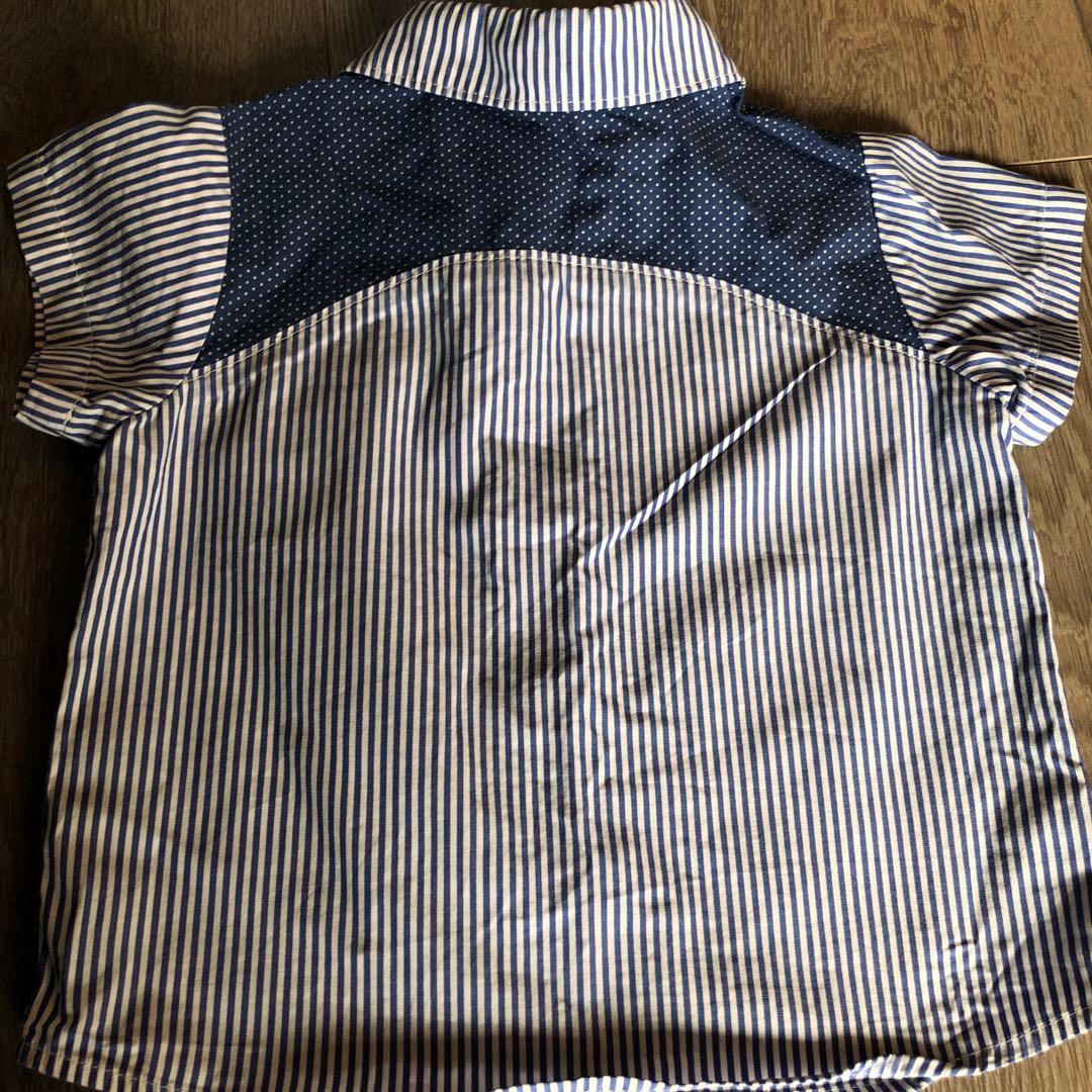 Familiar ストライプ 半袖シャツ 90センチ - メルカリ