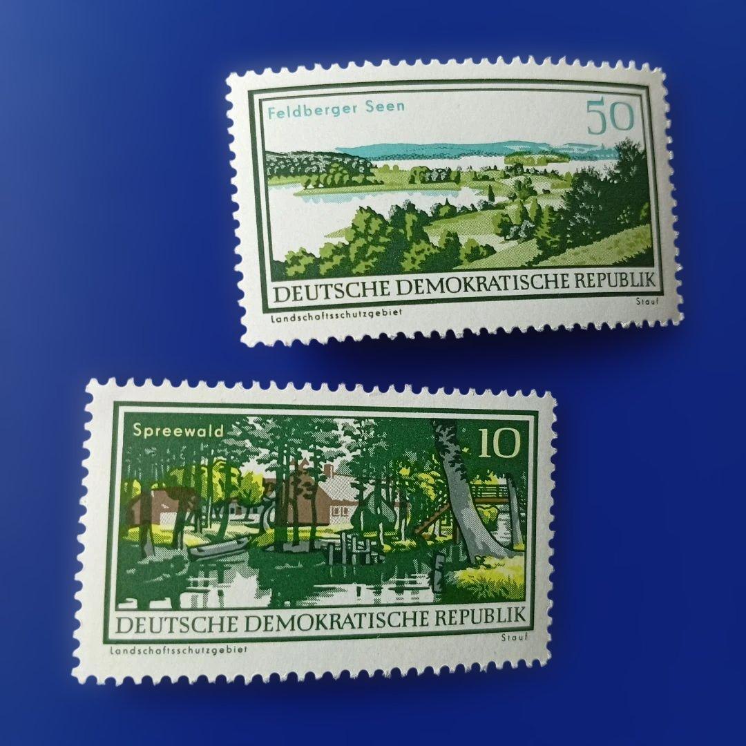 9615 外国切手 東ドイツ 1966年 自然保護区や国立公園の美しい風景 6V