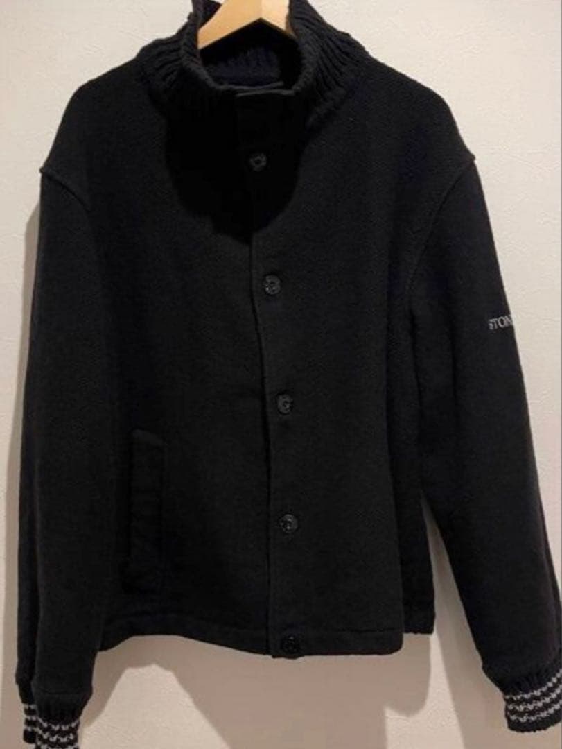 STONE  ブラック ハイネックセーター ストーンアイランド STONE ISLAND ニット セーター タートルネック