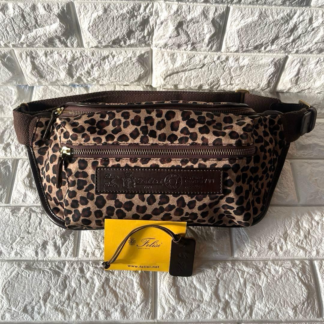 minne未使用級 Felisi フェリージ 799 レオパード ボディ Felisi（フェリージ）の「Felisi（フェリージ） ボディバッグ 799/17