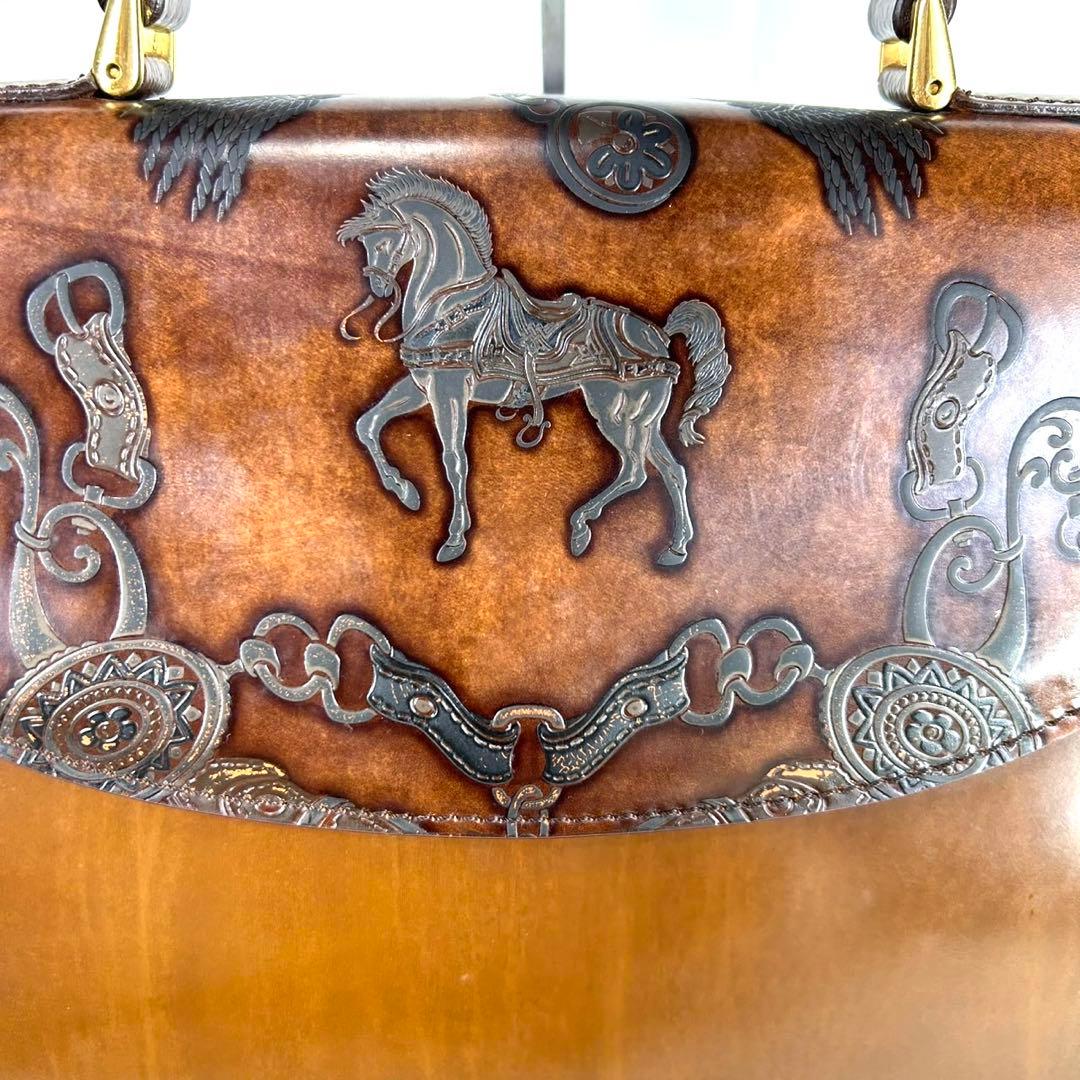 クリスチャンフローレンス ハンドバッグ 馬柄 斎藤飛鳥 高級 - メルカリ