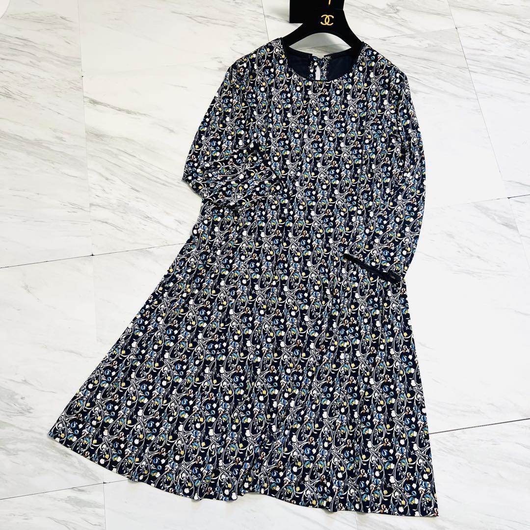 未使用級♡ Leilian 近年モデル ロングワンピース 花柄 3L〜4L相当 ウォッシャブル】花柄ワンピース【プラス企画】 | Leilian plus house