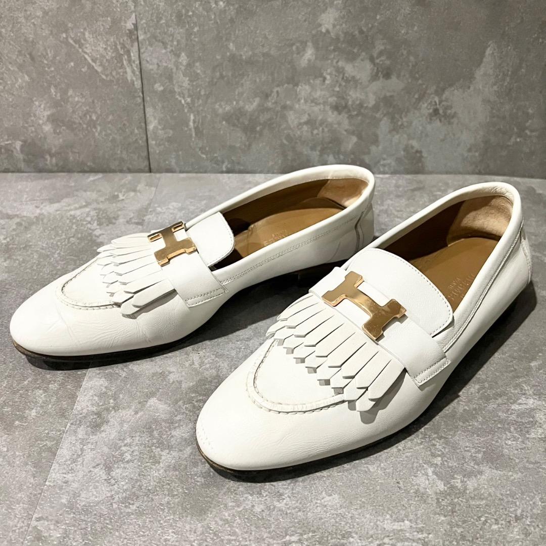 ⭐️HERMES⭐️エルメス コンスタンス ローファー ホワイト 23.5cm