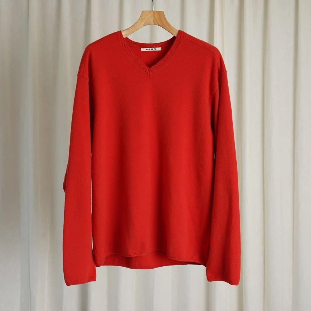 23AW AURALEE FELTED WOOL KNIT P/O 4 タグ付 - メルカリ