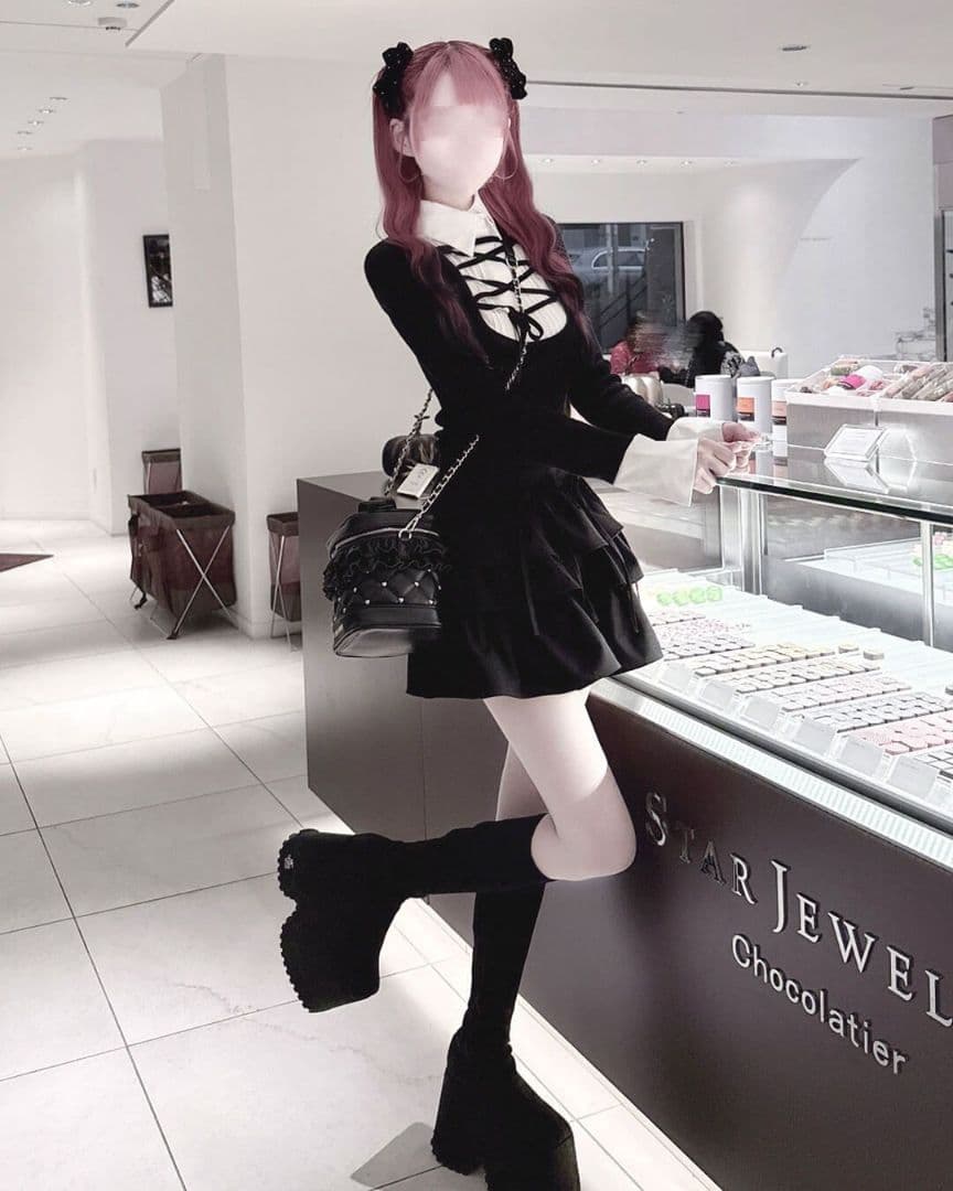 ミシェルマカロン ハニーミュウ レースアップドッキングトップス XS