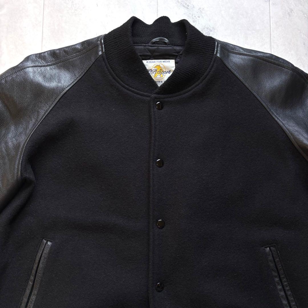 入手困難】ゴールデンベア オールブラック レザースタジャン USA製 短