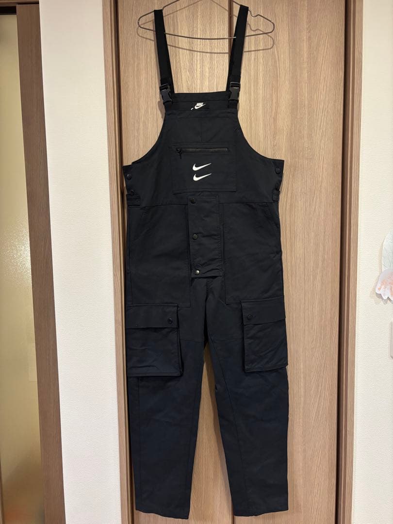 激レア　Nike オーバーオール　スウォッシュ刺繍 黒 中古・古着通販】NIKE (ナイキ) NSW SWOOSH OVERALLS ブラック サイズ