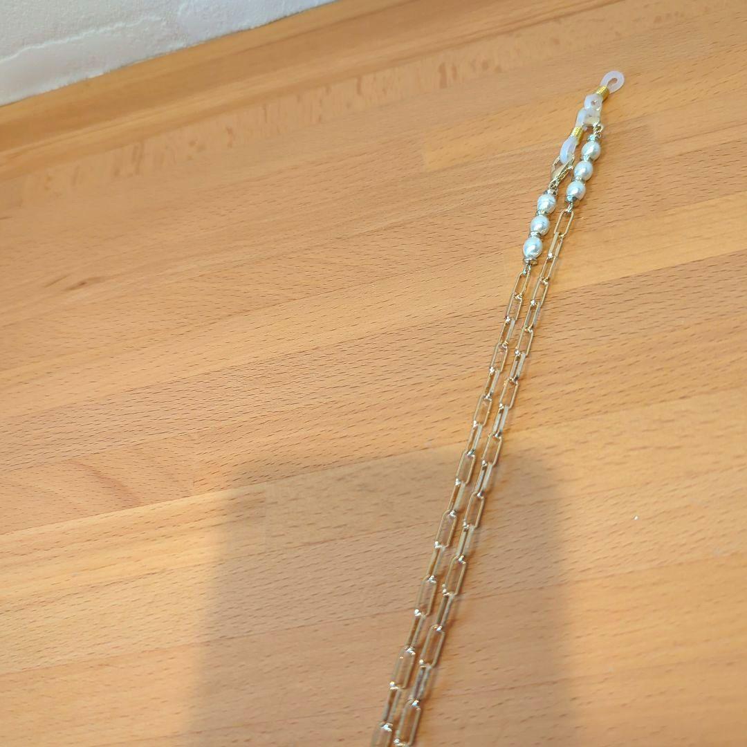 《新品・未使用》高島屋 ゴールドリンクチェーン ロングネックレス 眼鏡チェーン