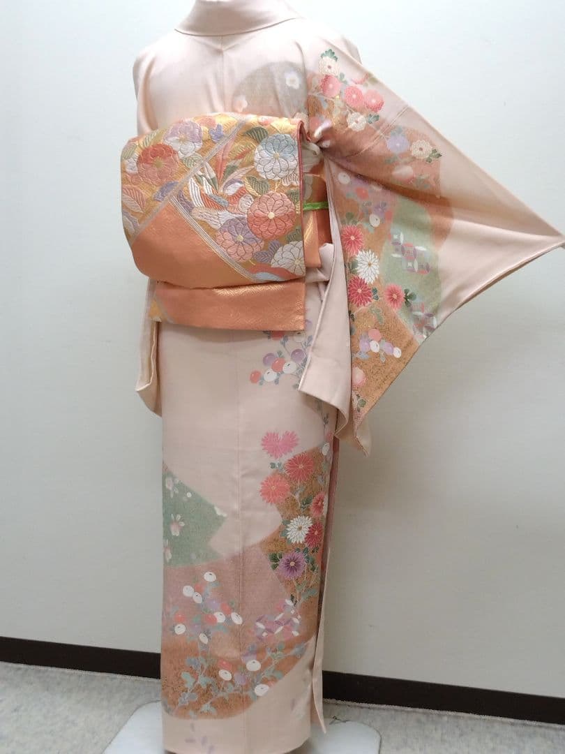 949 半額セール 薄ピンク系 作家もの 友禅訪問着 4点フルセット - メルカリ