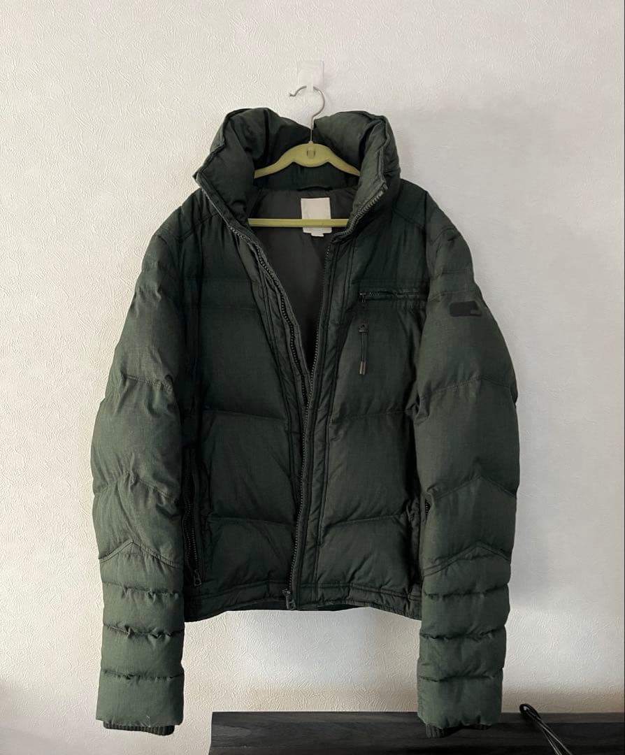 DIESELディーゼル ダウンジャケット フード付 グリーン XL 入手困難✨ ディーゼル ダウンジャケット XLサイズ ベッカム グリーン