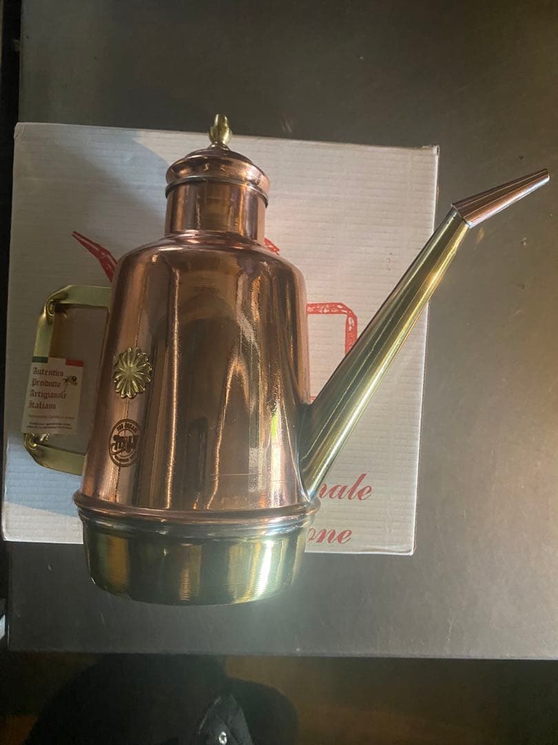 イタリア製 カゾラロ社 オリエーラ【オイル差し】アンティーク銅真鍮