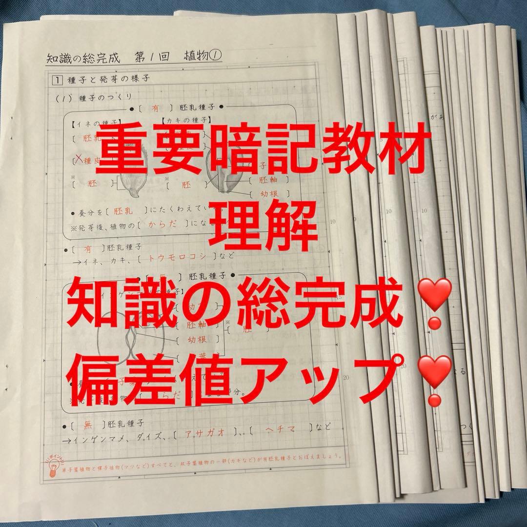 ⑳やSAPIX サピックスsapix 理科の総完成付き最後の総仕上げ❣️暗記