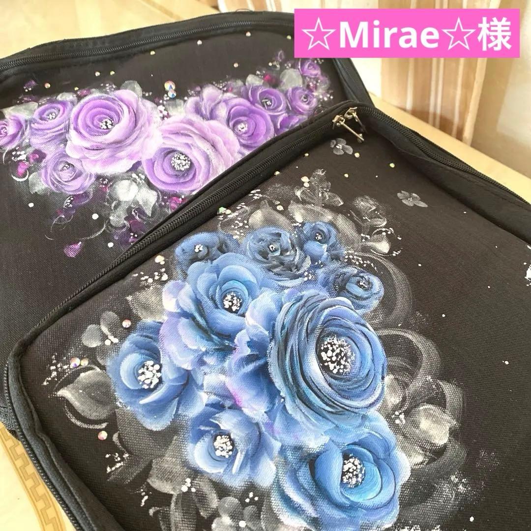 コスメポーチ（大容量）薔薇 手描き トールペイント - メルカリ