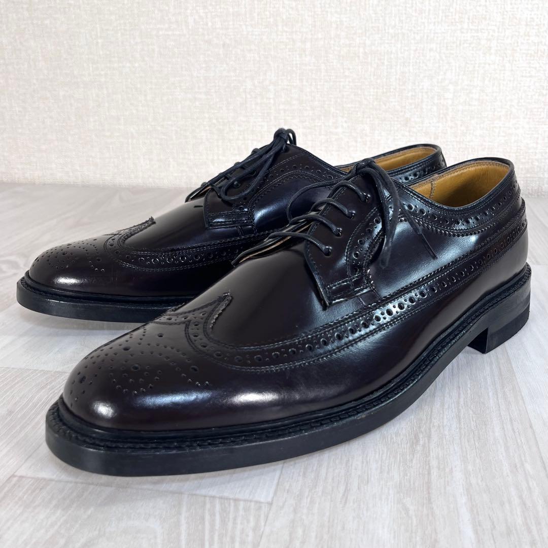 未使用級】REGAL/リーガル 革靴 ウィングチップシューズ 外羽根 ブラウン