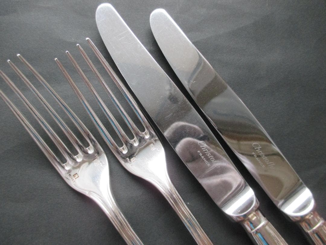 ☆仏蘭西銀器クリストフルシルバー カトラリー4本セット 定番のアルビ