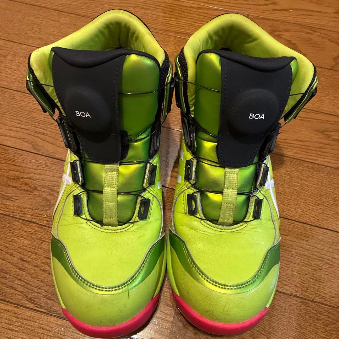 アシックス■安全靴■ネオンライム■25.5cm■限定カラー■廃盤品