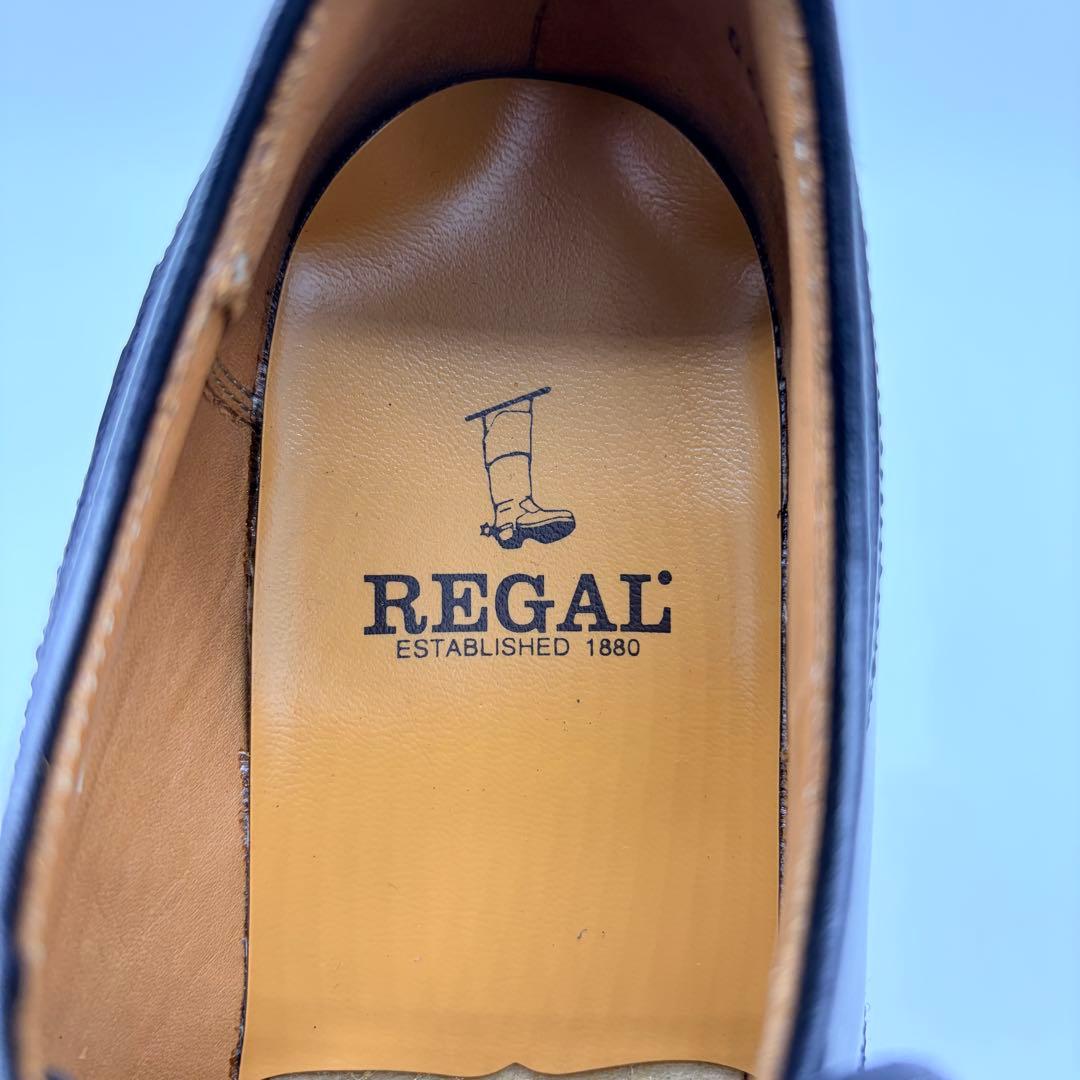 【未使用】REGAL リーガル プレーントゥ 25.5cm 黒 外羽根 革靴